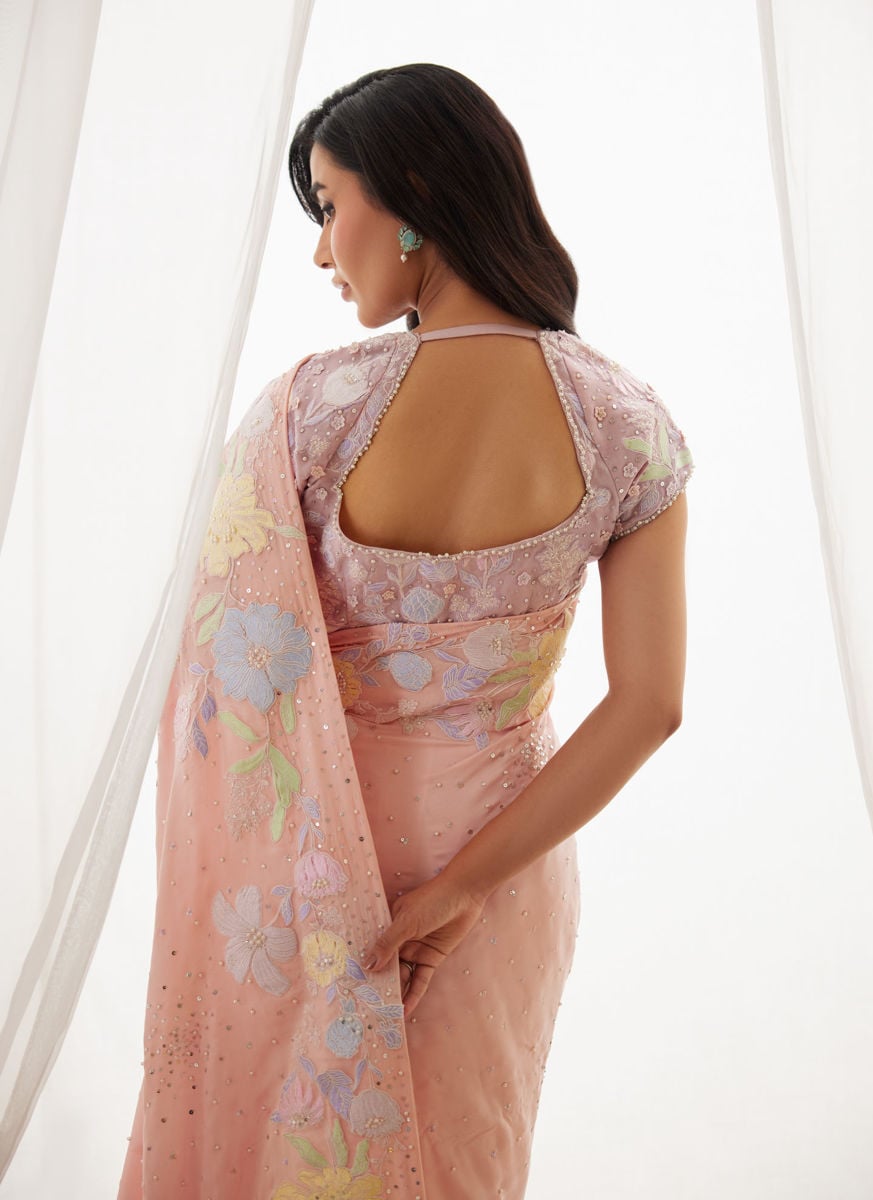 Neve Blush Saree And Blouse