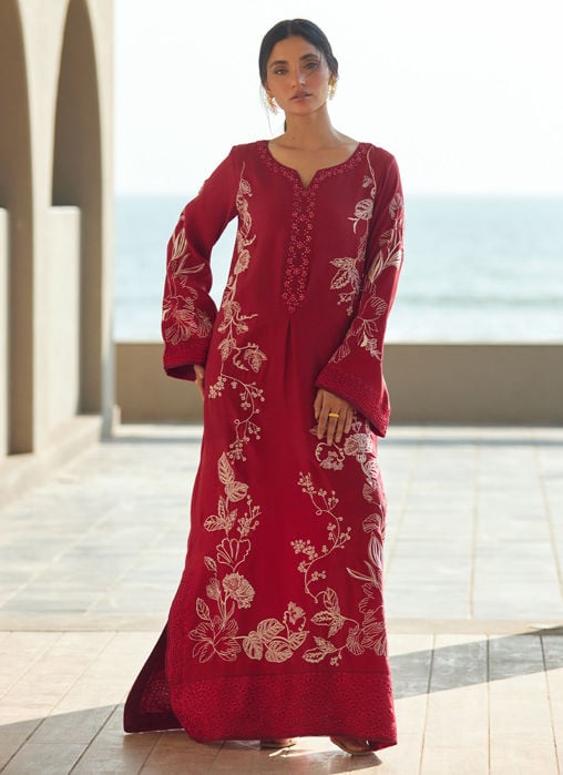 Palmetto Crepe Kaftan