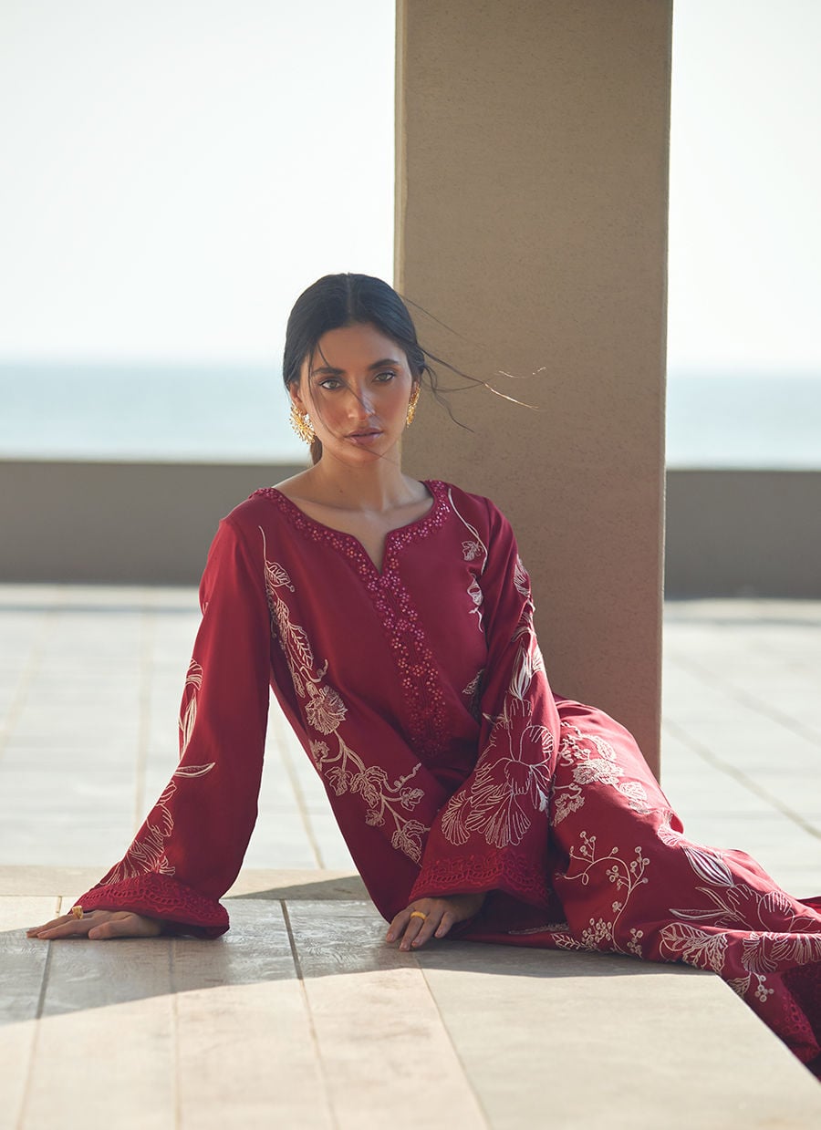 Siren Scarlett Silk Kaftan