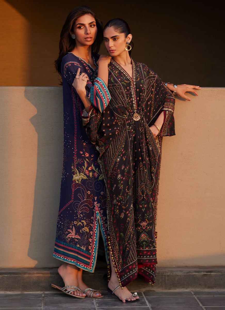 Zahara Midnight Crepe Kaftan