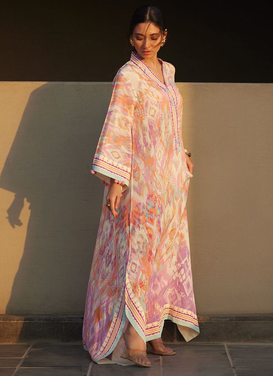 Solana Sunset Crepe Kaftan