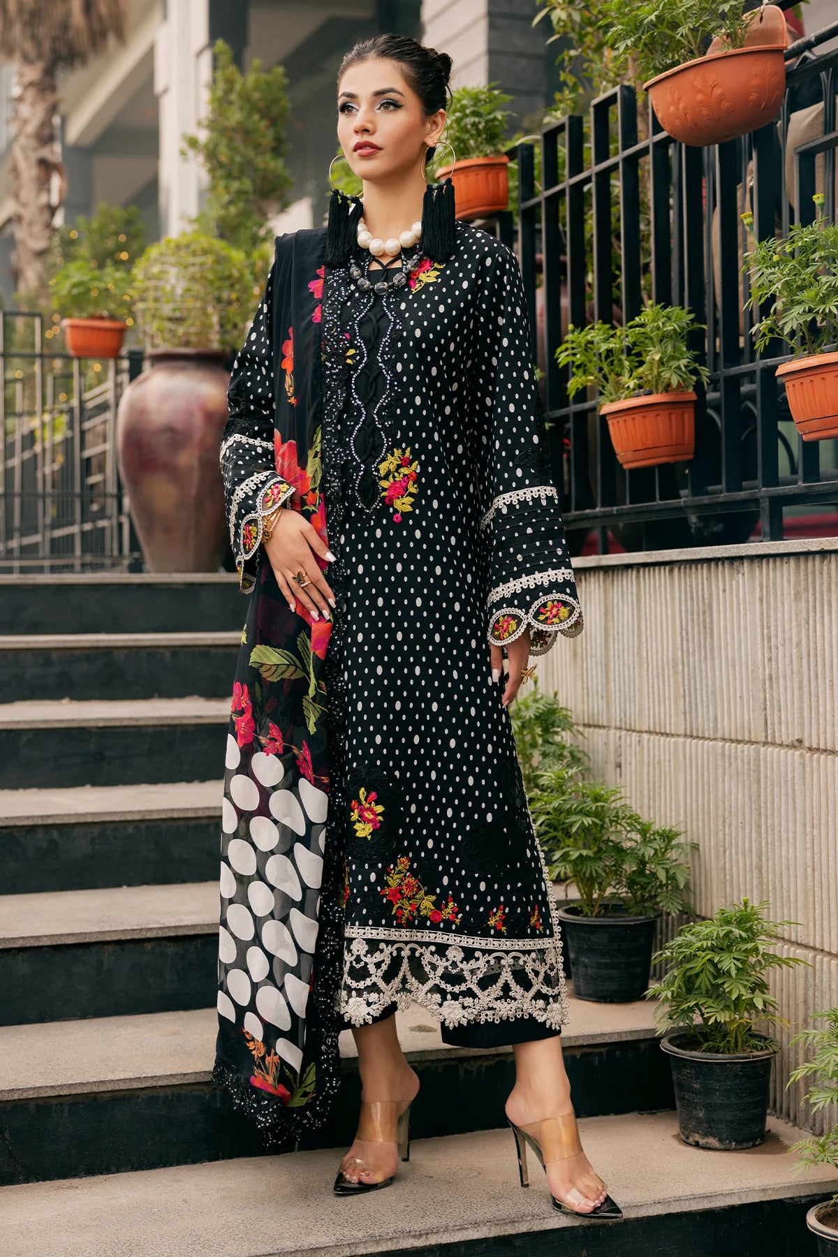 Premium Chic N Kari Embroidered Swiss Voile Collection - PCNKE 05 main image 1