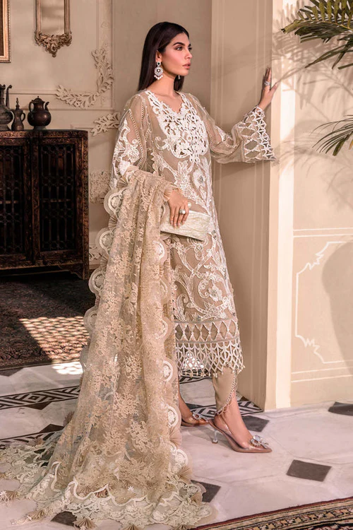 sachin and babi light blue dress Maria B New Luxury Chiffon Party Wear Dress