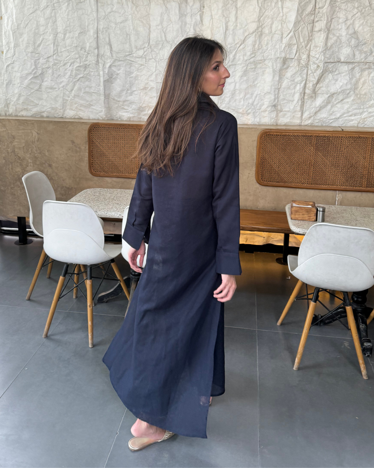 Navy Alara Linen Set