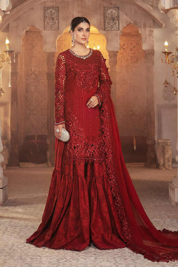 Unstitched MBROIDERED - Ruby Red (BD-2305) Maria B