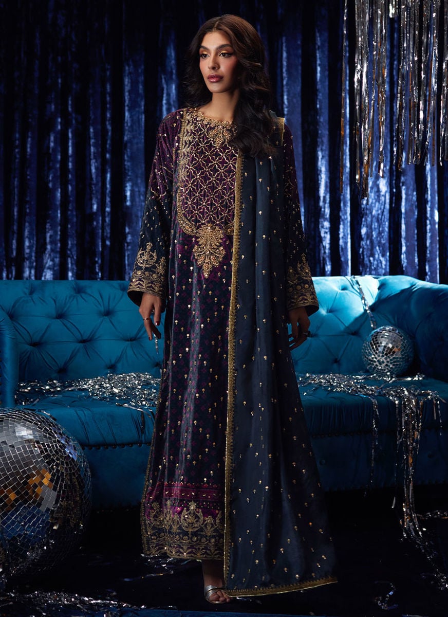 Reeya Velvet Shirt And Dupatta
