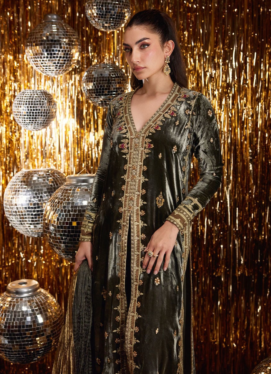 Sarina Slate Shirt And Dupatta