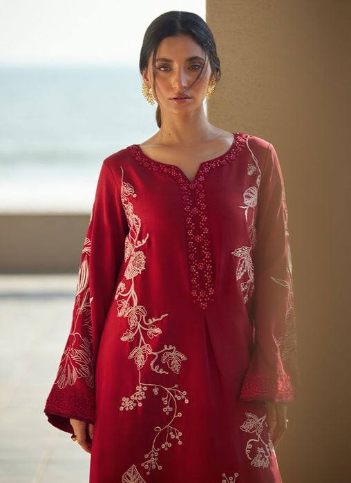 Palmetto Crepe Kaftan