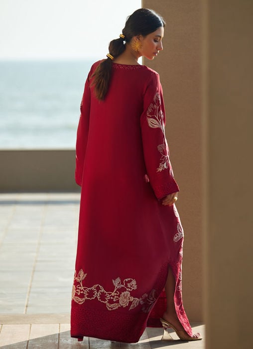Palmetto Crepe Kaftan