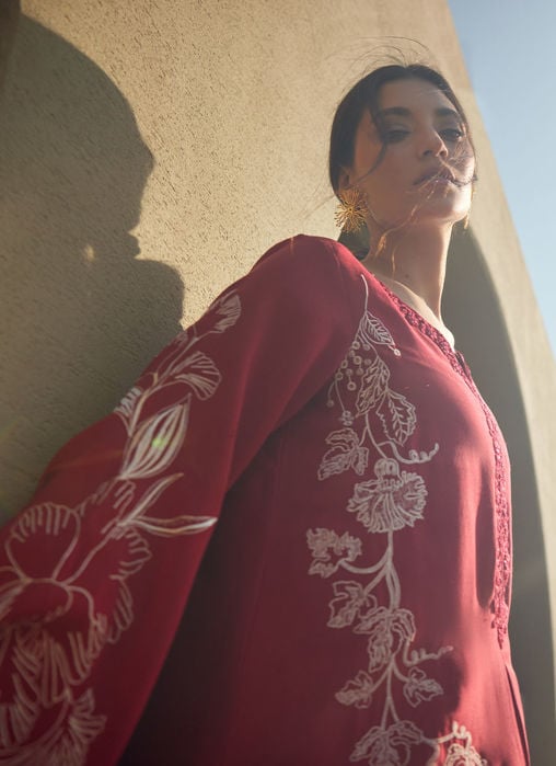 Neroli Onyx Crepe Kaftan