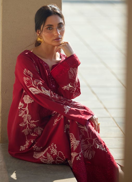 Palmetto Crepe Kaftan