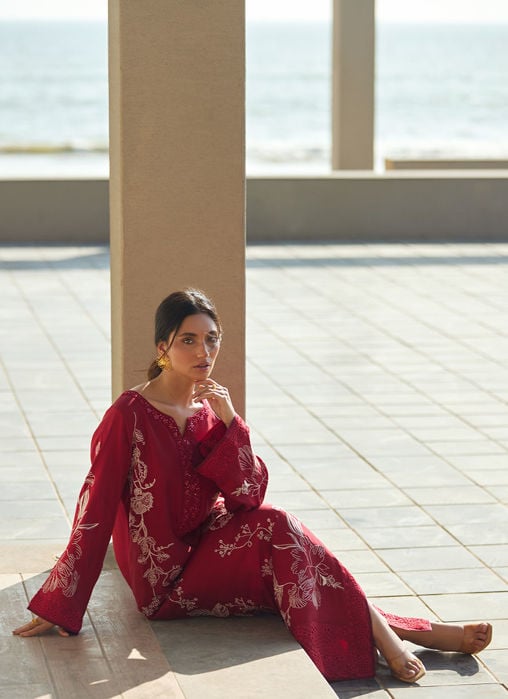 Palmetto Crepe Kaftan