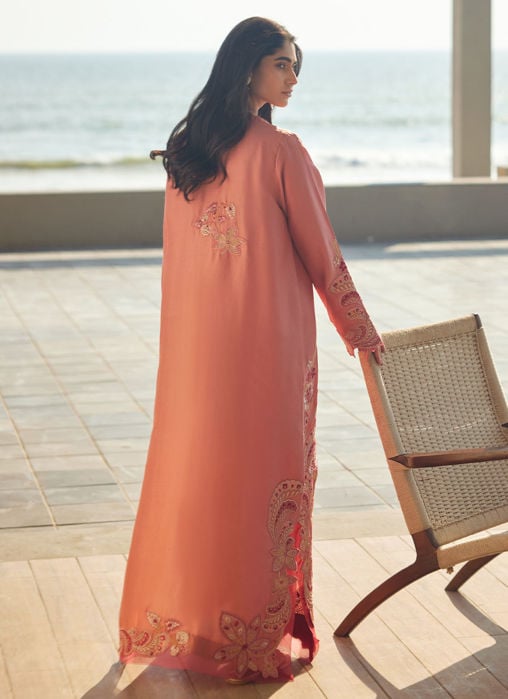 Elyra Silk Shirt And Pre-Draped Dupatta
