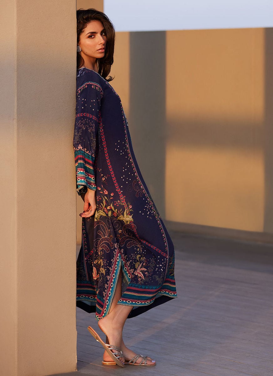 Zahara Midnight Crepe Kaftan