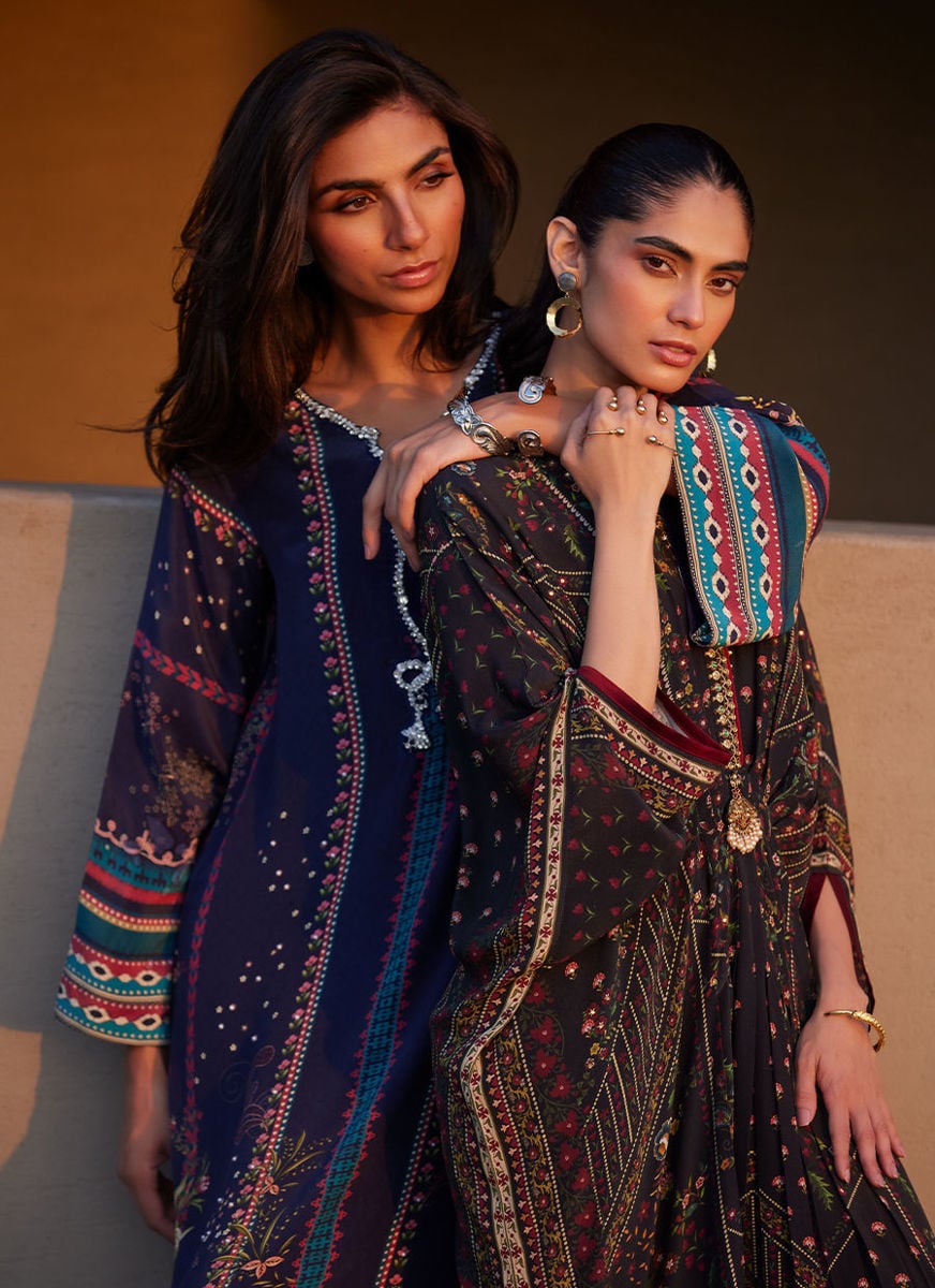 Zahara Midnight Crepe Kaftan