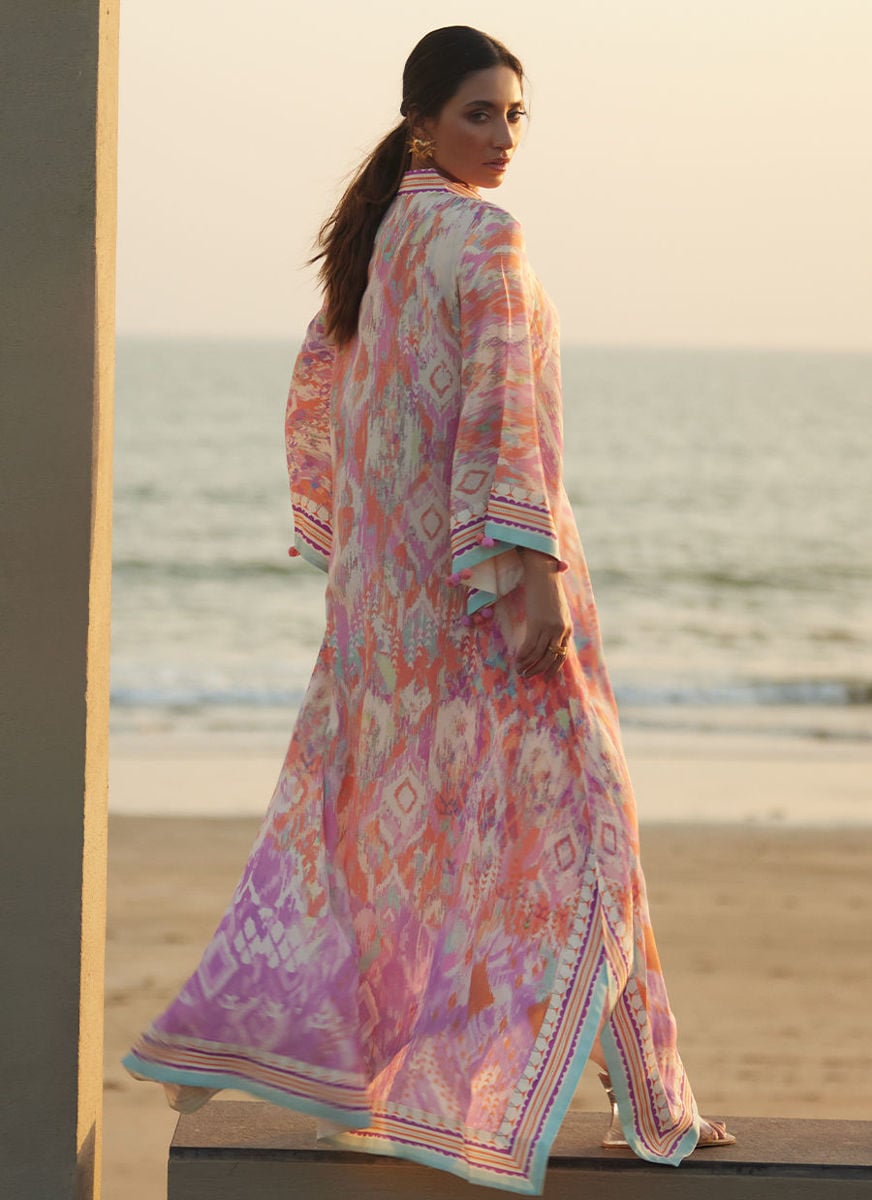 Solana Sunset Crepe Kaftan