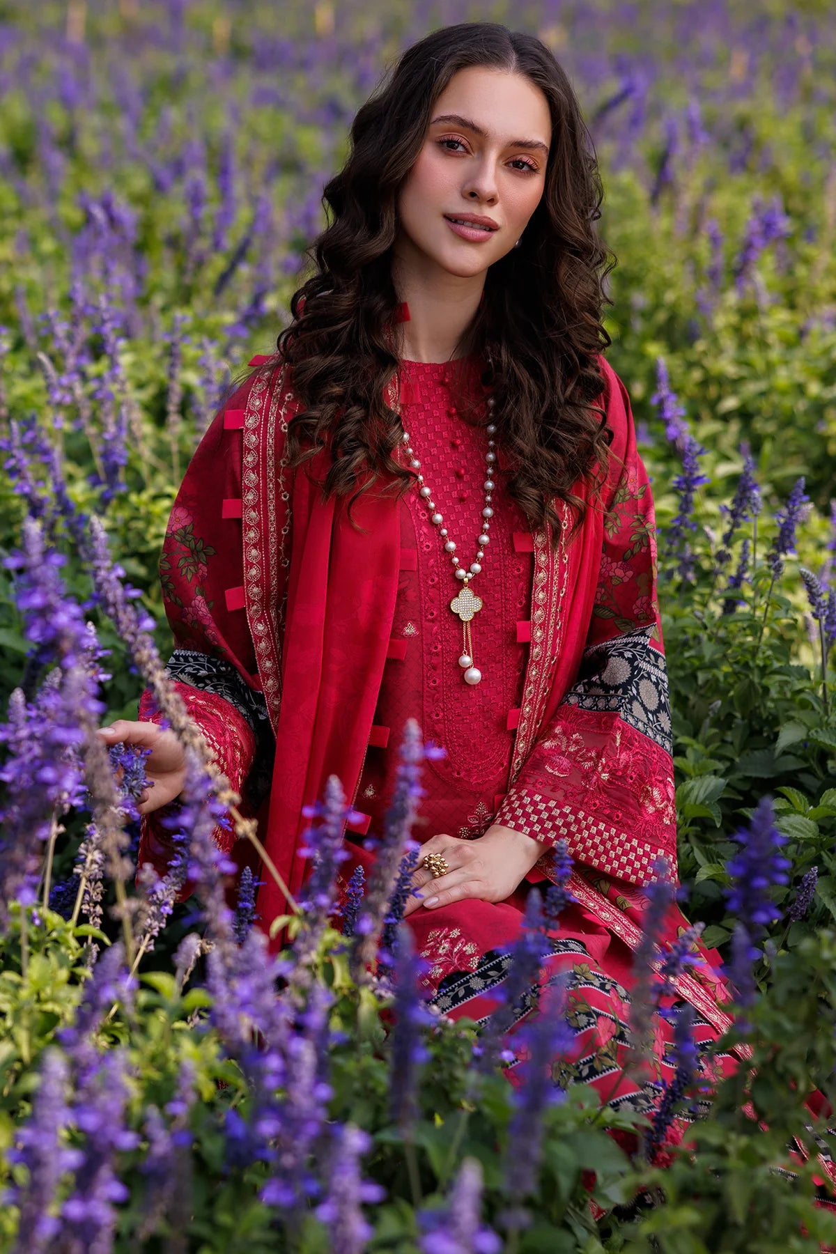 3-PC Unstitched Embroidered Lawn Collection CC5-04