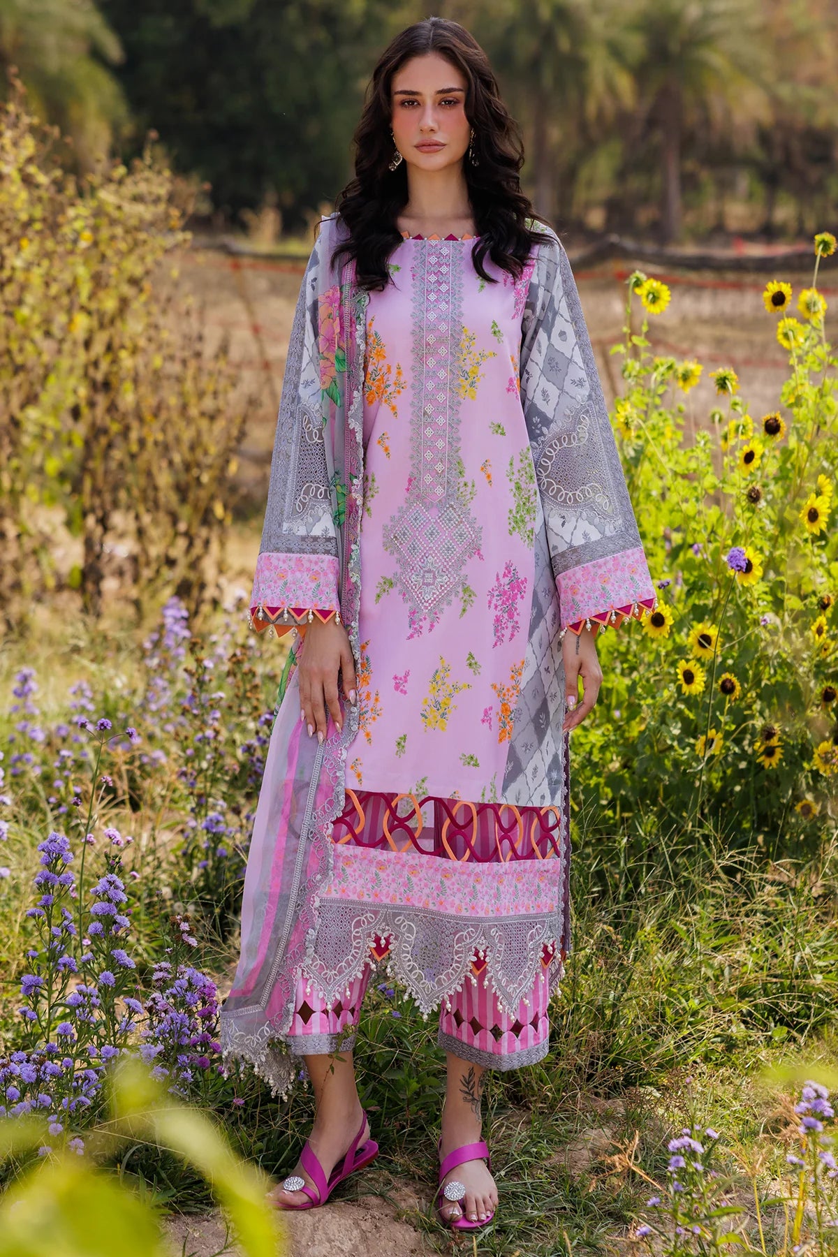 3-PC Unstitched Embroidered Lawn Collection CC5-07