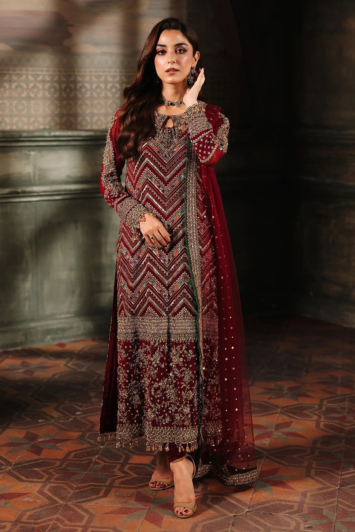 4-PC Charizma Unstitched Luxury Collection DJW5-03