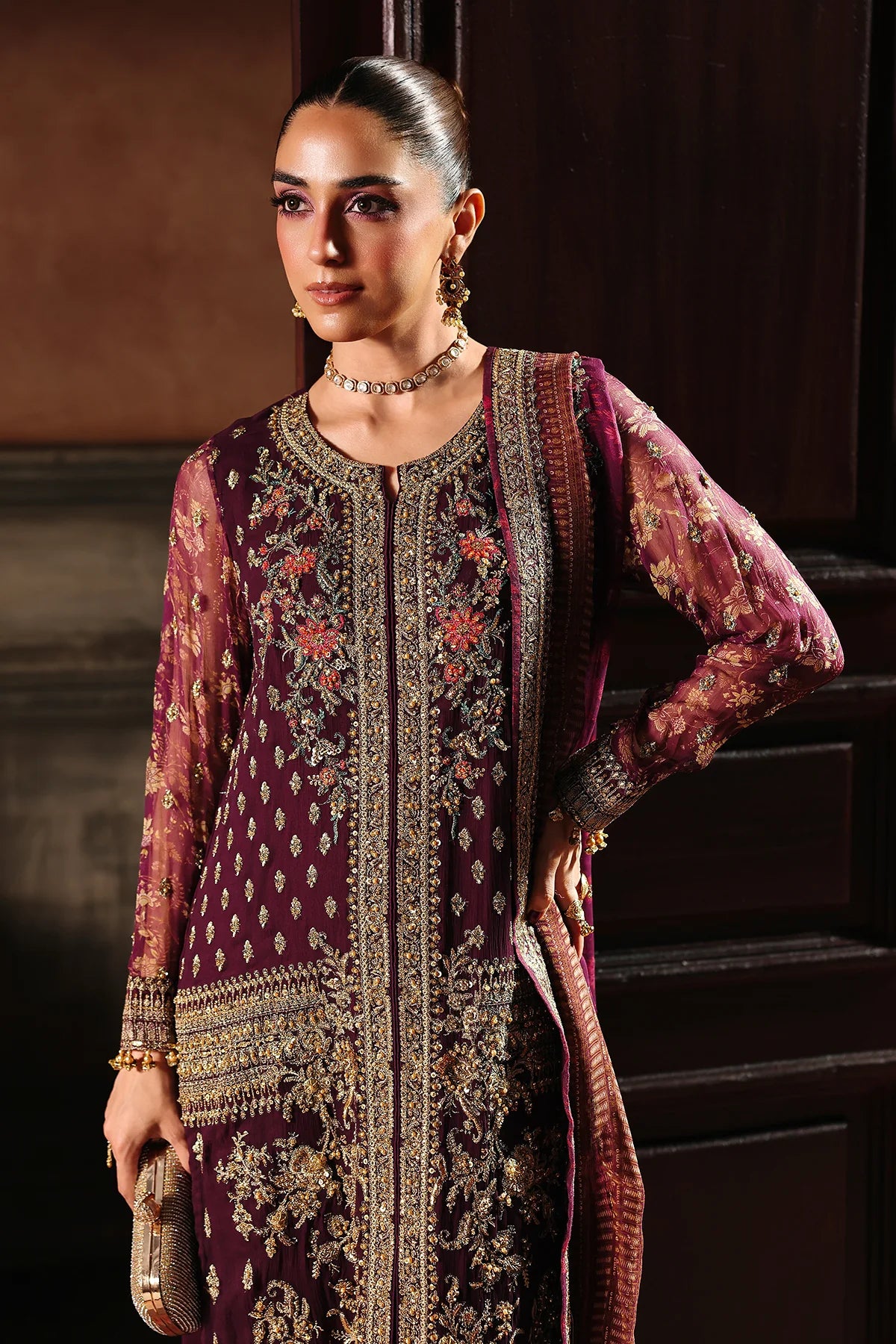 4-PC Charizma Unstitched Luxury Collection DJW5-07