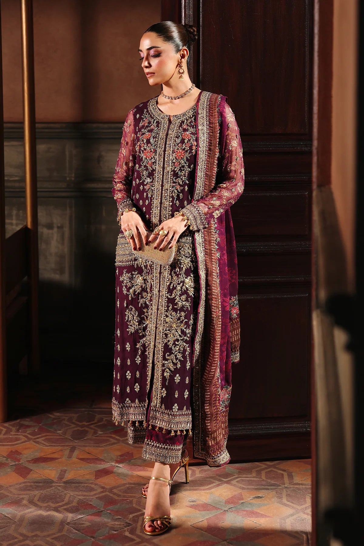 4-PC Charizma Unstitched Luxury Collection DJW5-07