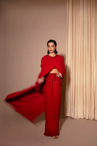 RED SLIT CAPE