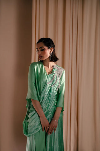 Mint Pleated Wrap