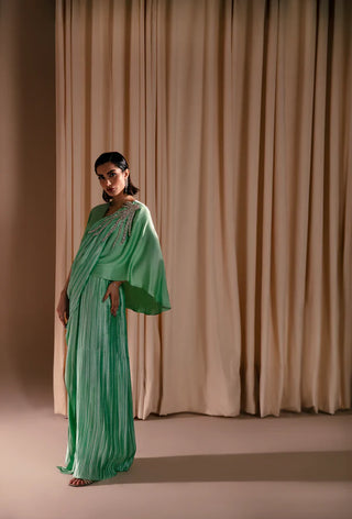 Mint Pleated Wrap