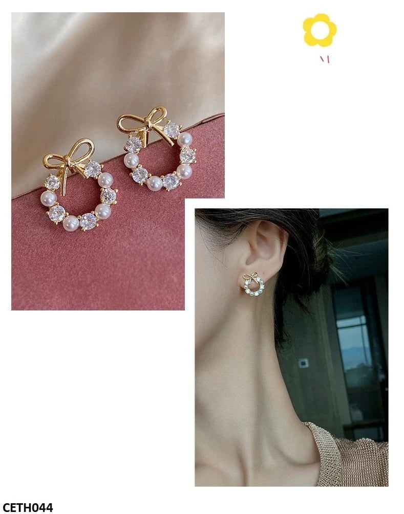 Pearl Bow Tops Pair