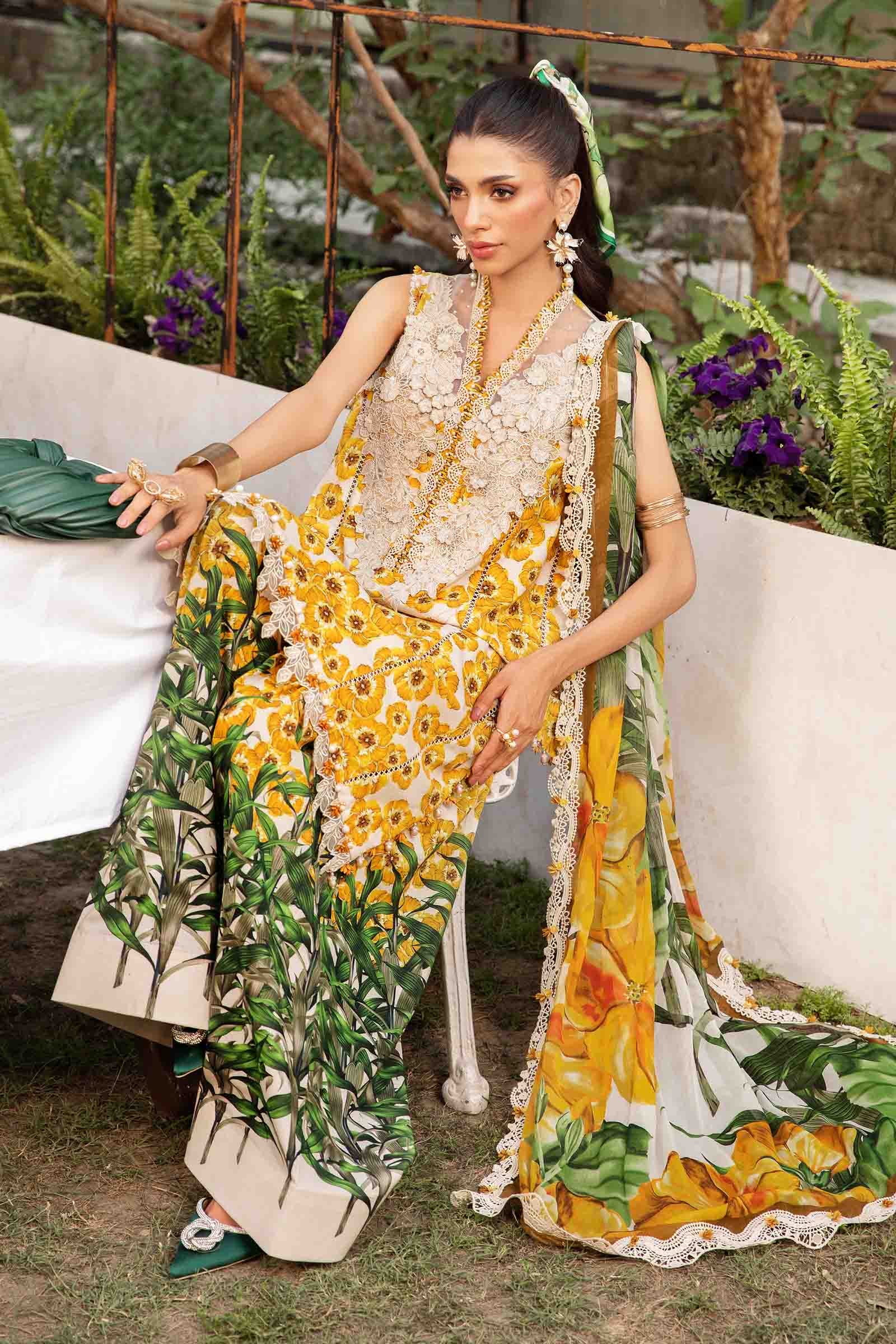 3 Piece Unstitched Embroidered Lawn Suit | MPT-2606-A
