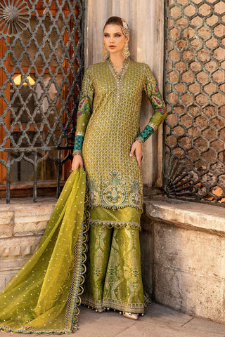 Unstitched Embroidered Cotton Satin Suit | CST-803