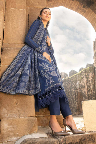 3 Piece Unstitched Printed Linen Suit | MPT-2404-B