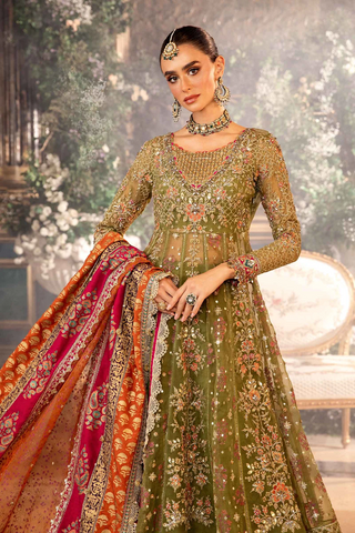 3 Piece Unstitched Embroidered Organza Suit | BD-2906