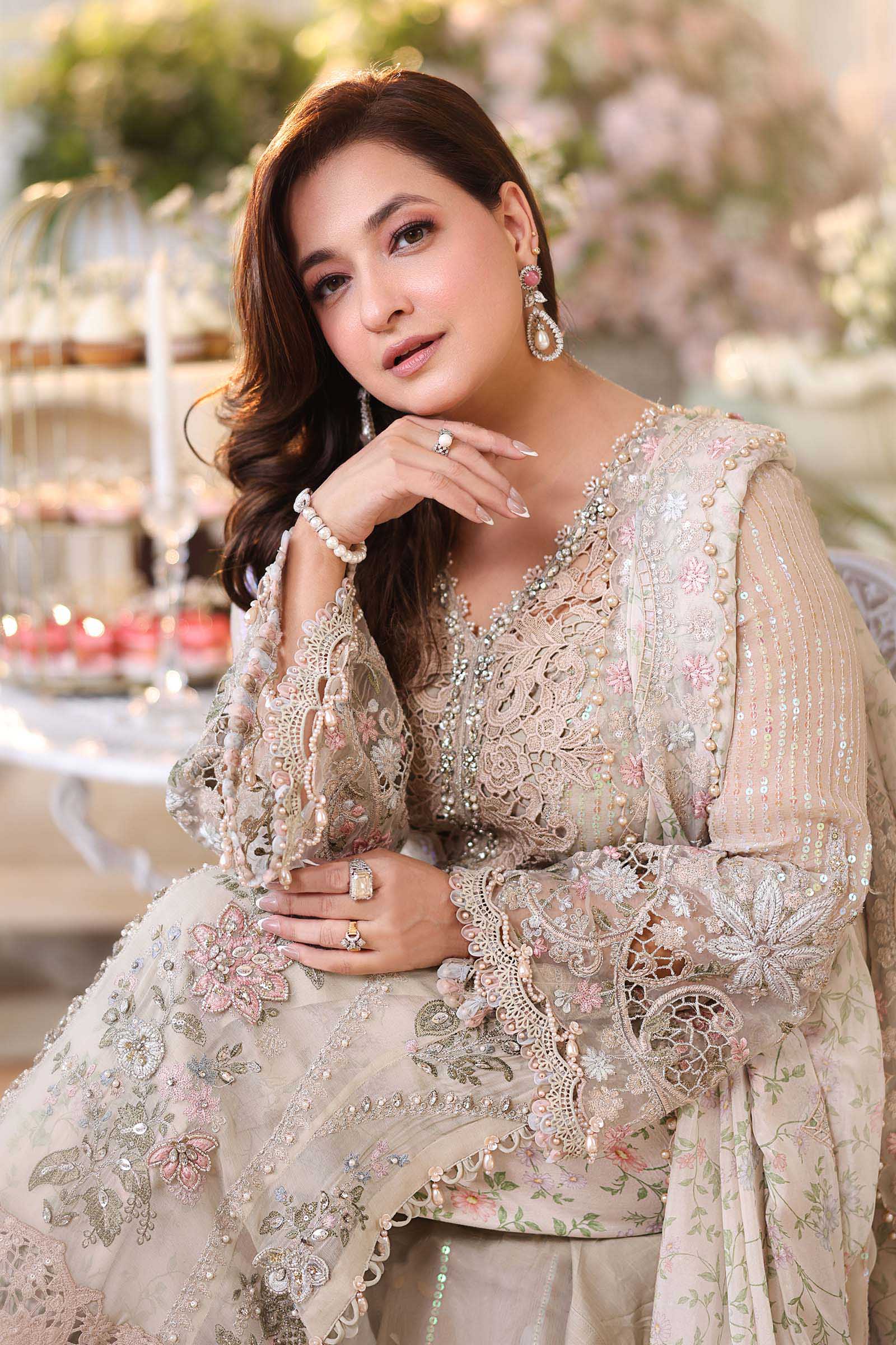 3 Piece Unstitched Embroidered Chiffon Suit