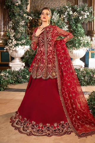 3 Piece Unstitched Embroidered Organza Suit | BD-2908