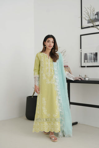 PISTACHIO EMBROIDERED LAWN SET EID UL AZHA ‘24 NEL-24620