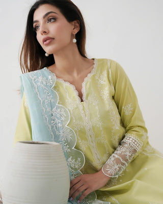 PISTACHIO EMBROIDERED LAWN SET EID UL AZHA ‘24 NEL-24620