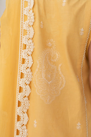 MANGO PASTEL YELLOW EMBROIDERED LAWN SET EID UL AZHA ‘24 NEL-24621