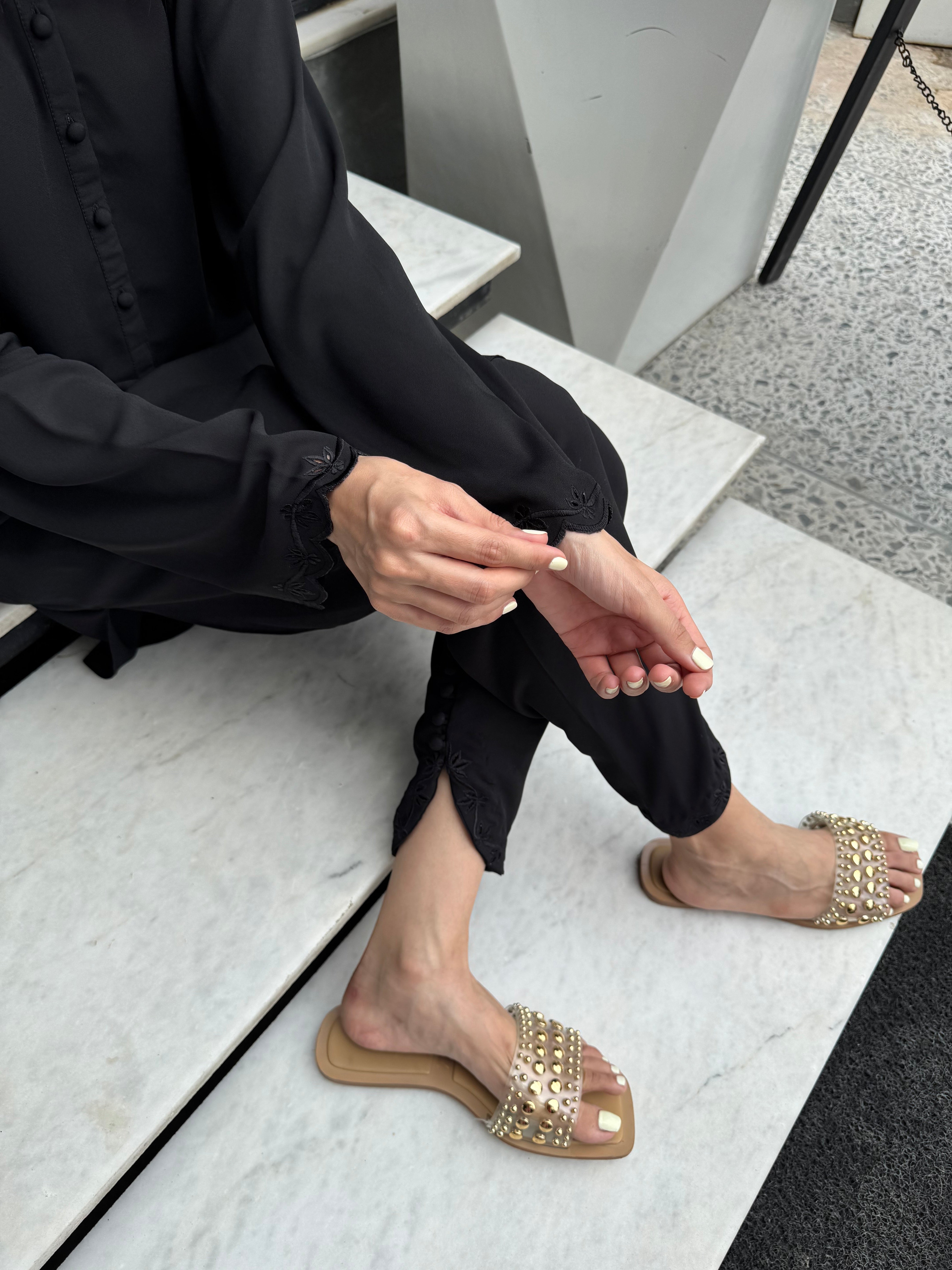 Black Skinny Shalwar Set