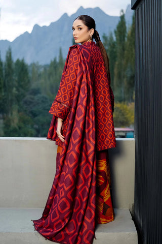 3 Pc Unstitched Printed Khaddar Suit | 506-B